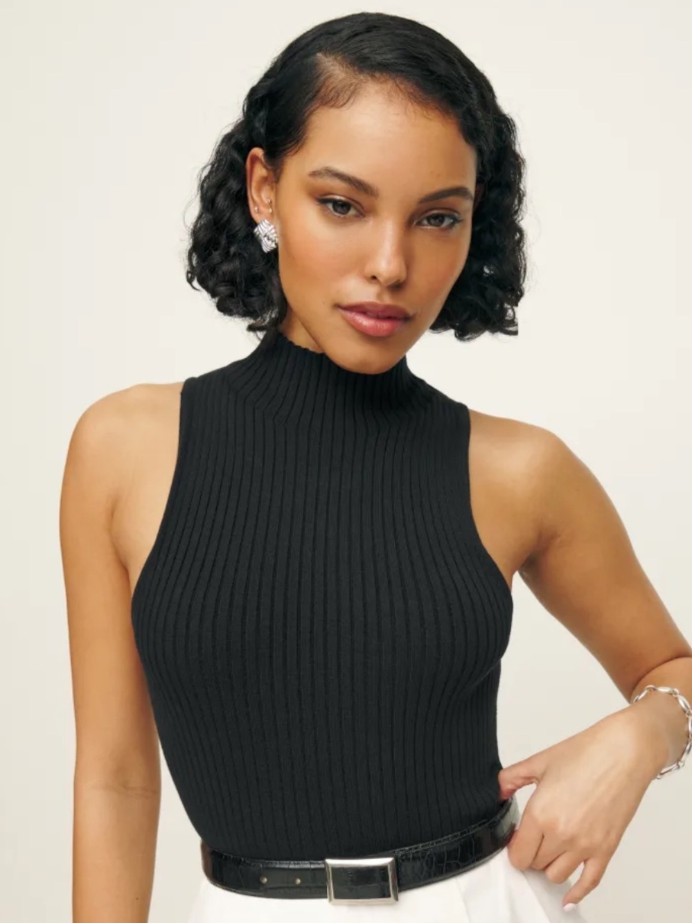 Reformation ribbed tank top